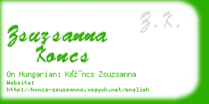 zsuzsanna koncs business card